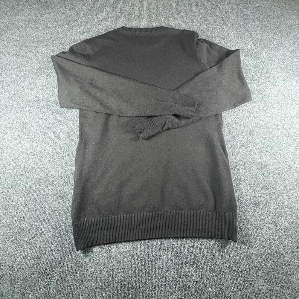 Coofandy‎ Sweater Mens Medium Black Long Sleeve Ribbed Knit Crew Neck Pullover